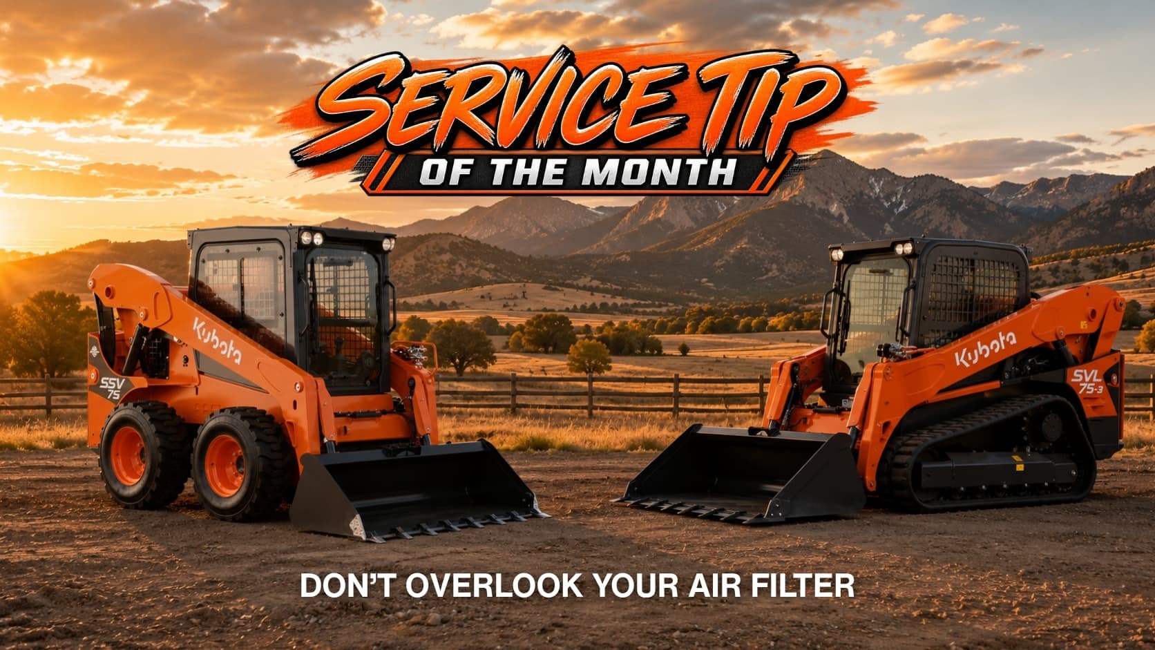 Kubota air filter maintenance service tip of the month